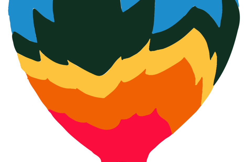 air balloon illustration is handdrawn and rainbow colorful. Used to illustrate the article Executive Function Solutions for Kids